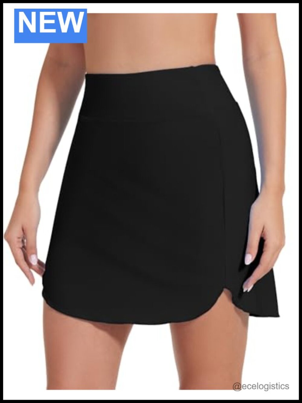 Women High Waisted Swim Skirt Bottoms Tummy Control UPF 50+ Skorts
